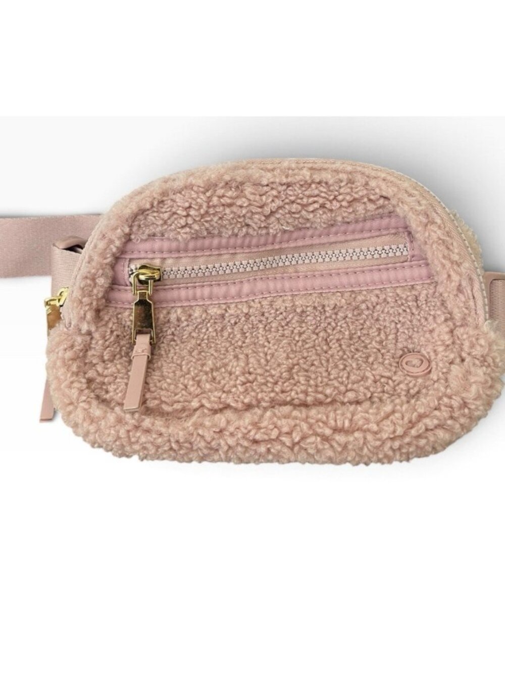 Claire’s Light Pink Sherpa Fluffy Faux Fur Large Belt Bag New